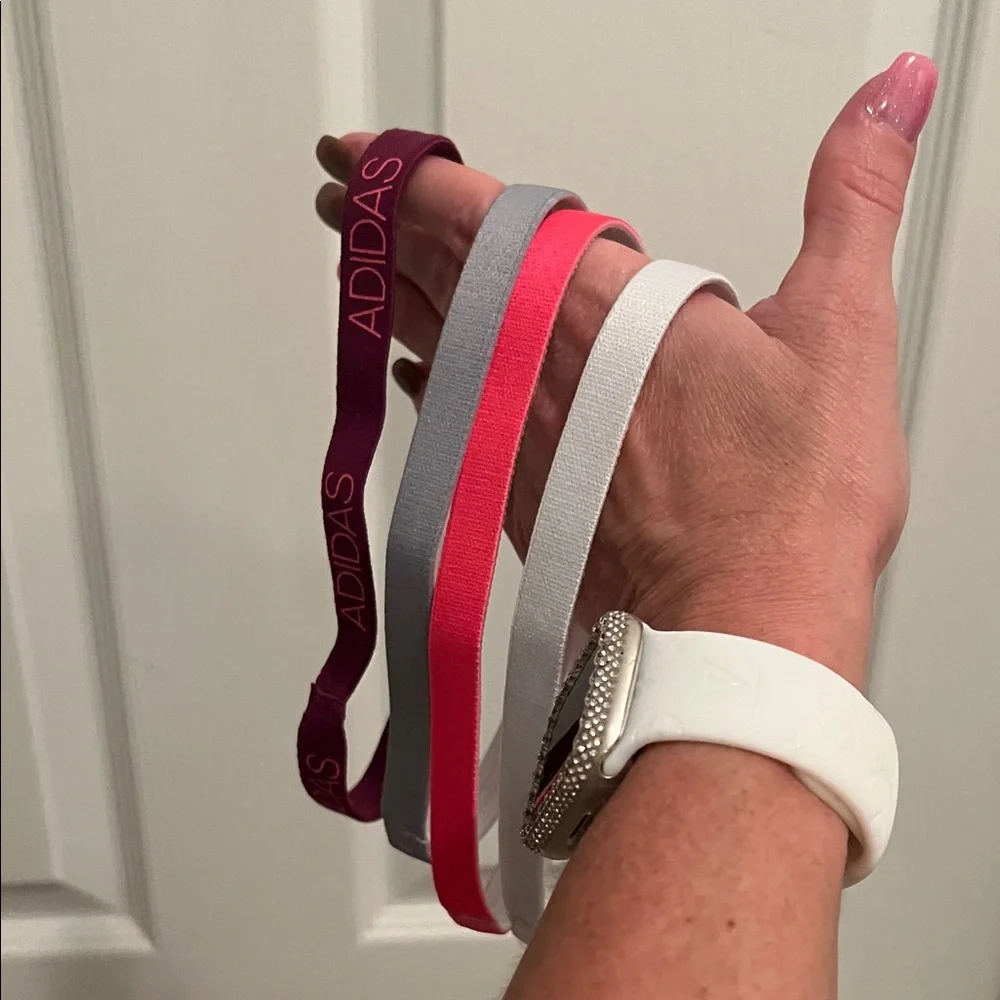 Nike Kids Hairbands - White, Pink, Gray